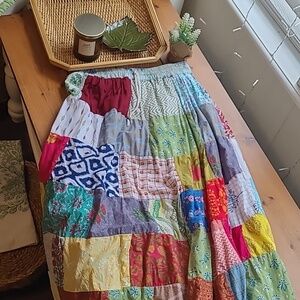 Boho Patchwork Skirt